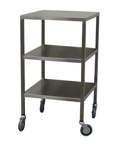 Em Spss28 – Three Shelf Instrument Flat Top Trolley